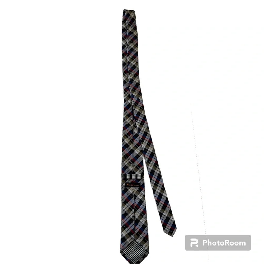 Ben Sherman Plaid Silk Blend Tie